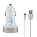 Helt HT-17 2100 mA 2 Çıkışlı Araç Şarj Cihazı + Lightning Kablo