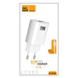 Nettech NT-HCH02 Type-C Hızlı Şarj Aleti Beyaz