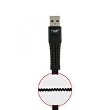 Helt HT-DC02 İp Örgü 120 Cm Lightning Şarj ve Data Kablosu
