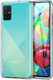 Samsung Galaxy A71 Lux Seri Kamera Korumalı Premium Şeffaf Silikon Kılıf