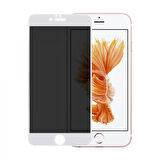 iPhone 6 Plus / 6S Plus Uyumlu Privacy Ön Koruma Temperli Hayalet Cam Ekran Koruyucu (Beyaz)