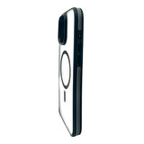 iPhone 16 Plus Uyumlu Şeffaf Renkli Kenar Magsafe Şarj Özellikli Silikon Kılıf (Siyah)