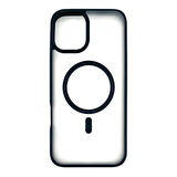 iPhone 16 N-Series 060 Magsafe Uyumlu Manyetik Silikon Kılıf (Siyah)