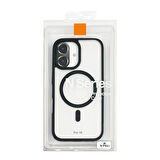 iPhone 16 N-Series 060 Magsafe Uyumlu Manyetik Silikon Kılıf (Siyah)