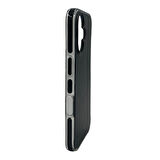 iPhone 16 Magsafe Şarj Özellikli Oyuklu Tasarım Mutural Bumpy Clear Kılıf (Siyah)