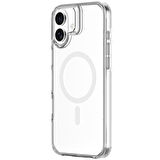 iPhone 16 Plus Neo Hybrid Magsafe Şarj Özellikli Şeffaf Manyetik Silikon Kılıf