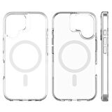 iPhone 16 Neo Hybrid Magsafe Şarj Özellikli Şeffaf Manyetik Silikon Kılıf