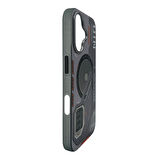 iPhone 16 Plus Uyumlu Nio Magsafe Matte Armor Kılıf (Gri)