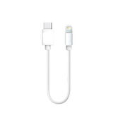 Nettech NT-29 Plastik 20 Cm Type-C To Lightning Şarj ve Data Kablosu (Beyaz)