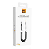 Nettech NT-AC10 Plastik 100 Cm Jack To Lightning Aux Kablo (Siyah)