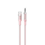 Nettech NT-AC07 Plastik 100 Cm Type-C To Aux Kablosu (Pembe)