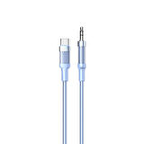 Nettech NT-AC07 Plastik 100 Cm Type-C To Aux Kablosu (Mavi)