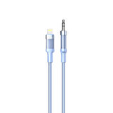 Nettech NT-AC06 Plastik 100 Cm Jack To Lightning Aux Kablo (Mavi)