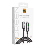 Nettech NT-DC41 30W Plastik 100 Cm Type-C To Lightning Şarj ve Data Kablosu (Siyah)