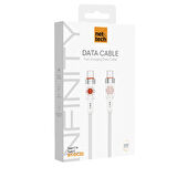 Nettech NT-DC32 60W Plastik 100 Cm Type-C To Type-C Şarj ve Data Kablosu (Beyaz)