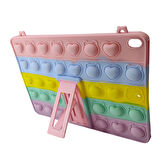 Lenovo Tab M10 Plus TB-X606 Uyumlu Standlı Pop it Silikon Tablet Kılıfı