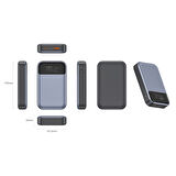 Nettech NT-PW36 PD 30W+ 33W 15W 10000 MAh Taşınabilir Powerbank (Gri)