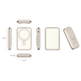 Nettech NT-PW33 15W + 20W PD 10000 MAh Magsafe Powerbank (Krem)