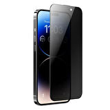 iPhone 12 / 12 Pro Kolay Uygulama Aparatlı Dust Proof Privacy Temperli Hayalet Cam Ekran Koruyucu (Siyah)