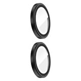 iPhone 13 / 13 Mini Uyumlu Alüminyum Seri Kamera Lens Koruyucu (Siyah)