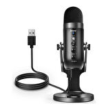 MC-PW8 RGB Masaüstü Stüdyo Kayıt USB Condenser Mikrofon