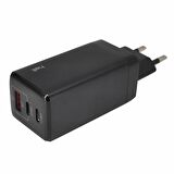 Helt HT-HCH02 USB - Type-C 65 Watt Hızlı Şarj Aleti Siyah