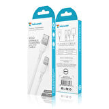 Teknonet TN-DC02 Plastik 100 Cm Micro Şarj ve Data Kablosu (Beyaz)