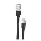Teknonet TN-DC01 Plastik 100 Cm Micro Şarj ve Data Kablosu (Siyah)