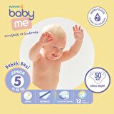 baby me Junior 5 Numara Bebek Bezi 11-18 kg 50 Adet