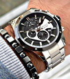 Ferrucci Fonksiyonlu&Takvimli Çelik Erkek Kol Saati+Bileklik Hediye