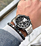 Ferrucci Fonksiyonlu&Takvimli Çelik Erkek Kol Saati+Bileklik Hediye