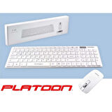 Platoon PL-374 TV VE BİLGİSAYAR UYUMLU Slim Wireless Kablosuz 2.4 G Klavye Mouse Set