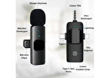 Mikrofon Yaka 2 Adet Kablosuz Type-c Lightning Aux 3 İn 1 Platoon PL-2452
