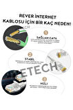 Vetech CAT6 10mt Ethernet Kablosu Fabrikasyon Network Kablosu