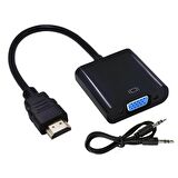 PL-7237 HDMI to VGA Çevirici Kablo Dönüştürücü Aparat