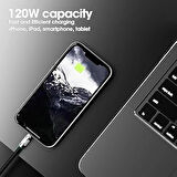 3 in 1 Type-C + Micro Usb +Lightning İOS Android tablet telefon Şarj Kablosu Silikon Kablo 1 Metre
