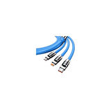 STC-8836 120W 6A Amper Destekli 3-İN-1 Type-c Micro Uyumlu Hızlı Şarj Ve Data Kablo 1MT