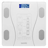 Asonic BS260 Beyaz 260X260 Mm Dijital Bluetooth Baskül (2*AAA Pil Hediyeli)