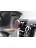 Addison ADS-118 Siyah/Kırmızı Mıknatıs 360 Derece Mini Araç Telefon Tutucu