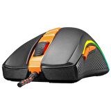 Rampage SMX-R9 Usb Siyah/Turuncu 3200dpi RGB Oyuncu Mouse