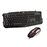 Rampage KM-R77 Siyah Usb 3 Farklı Ledli Gaming Q Multimedia Klavye + Mouse Set