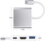 S-link SL-USB-C68 Type-C to HDMI+usb3.0+pd Kablo