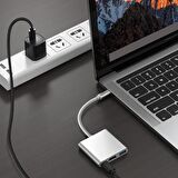 S-link SL-USB-C68 Type-C to HDMI+usb3.0+pd Kablo