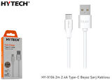 Hytech Hy-X106 Type_C 2 Metre 2,4 Amper Şarj ve Veri Kablosu