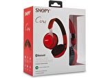 Snopy SN-34BT COSY Kırmızı Mobil Telefon Uyumlu Bluetooth Kablosuz Mikrofonlu Kulaklık