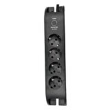S-link SPG3041 2m 2xUSB=2.4a 3G1.5mm2 900 Joule 4'lü Akım Korumalı Siyah Priz 30483