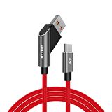 Hytech HY-X415 3A Type-C 1m Kırmızı Data + Şarj Kablosu