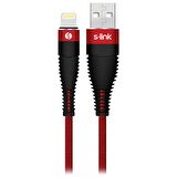 S-Link Swapp SW-C685 1.2 mt 3A Lightning Şarj Kablosu - Kırmızı