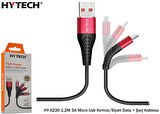 Hytech HY-X230 1.2M 3A Micro Usb Kırmızı-Siyah