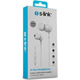 S-link SL-KU160 Mobil Uyumlu Kulak İçi Mikrofonlu Kulaklık - Beyaz